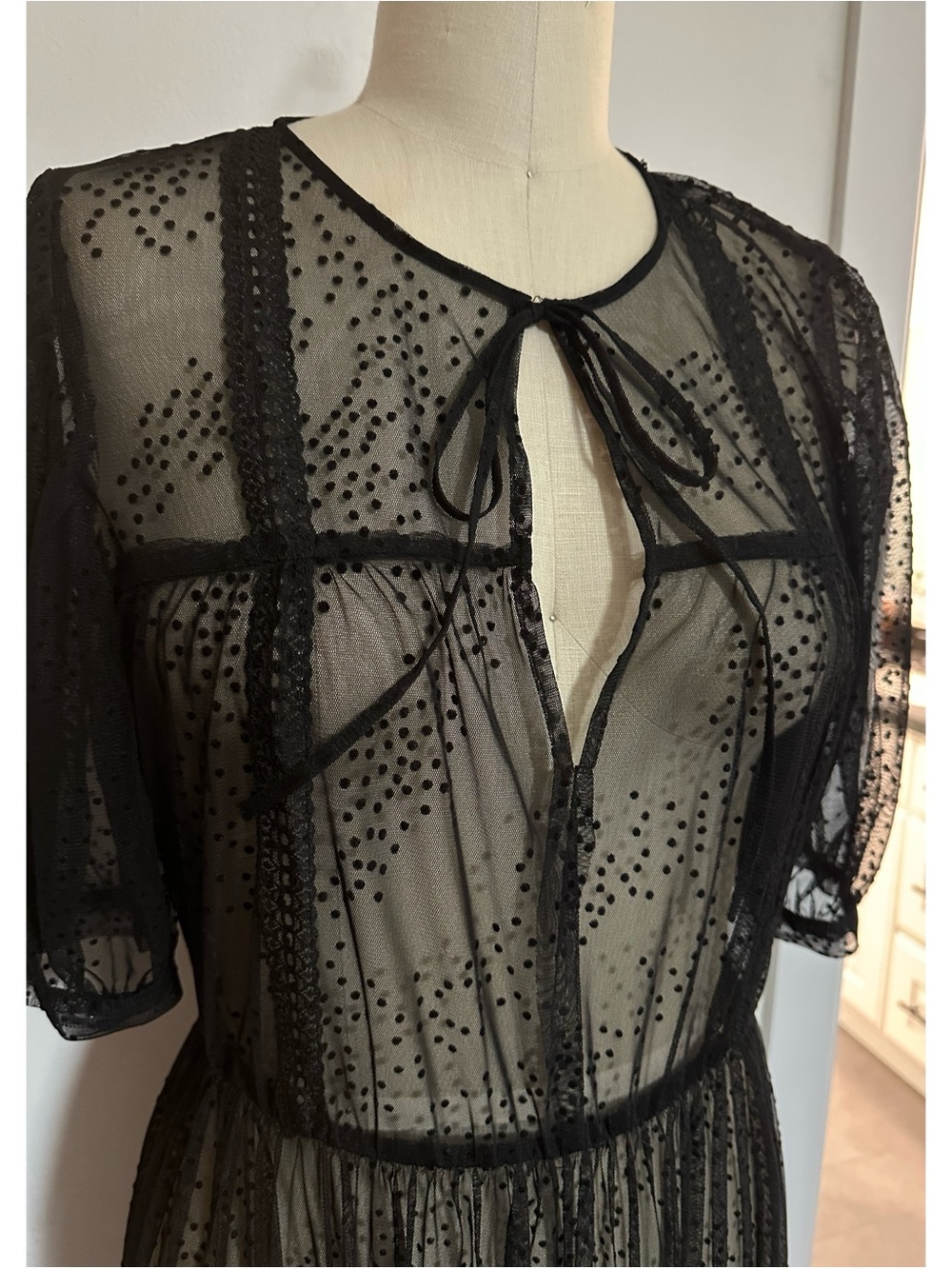 Zara Sheer Mesh Maxi Dress - Picture 4 of 5